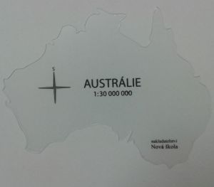 Obrysová mapa - Austrálie